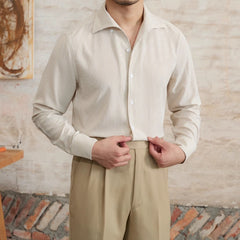 Striped Long Sleeved Shirt Slim Fit Shirt For Men