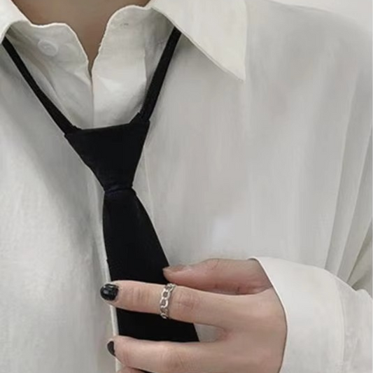 Unisex Ties Retro Silky Narrow Neck