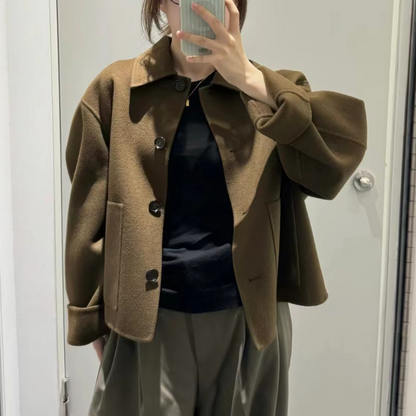 Casual Version Short Double-faced Woolen Coat